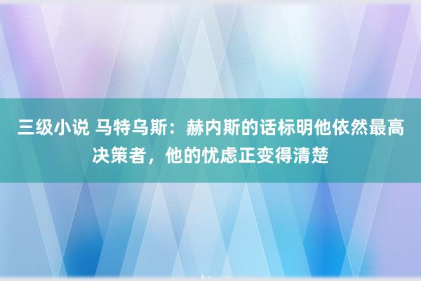 三级小说 马特乌斯：赫内斯的话标明他依然最高决策者，他的忧虑正变得清楚