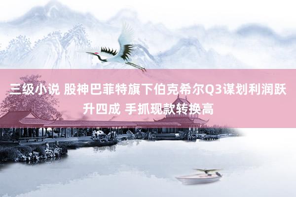 三级小说 股神巴菲特旗下伯克希尔Q3谋划利润跃升四成 手抓现款转换高