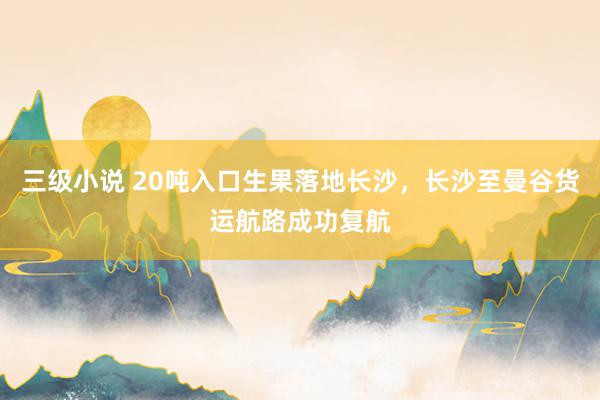 三级小说 20吨入口生果落地长沙，长沙至曼谷货运航路成功复航