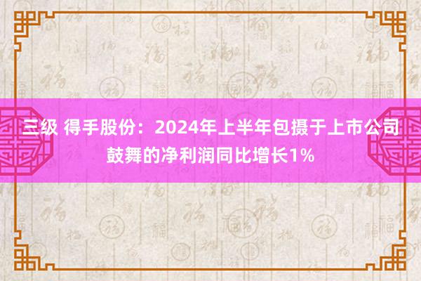 三级 得手股份：2024年上半年包摄于上市公司鼓舞的净利润同比增长1%